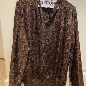 Michael Kors Leopard Blouse Size L